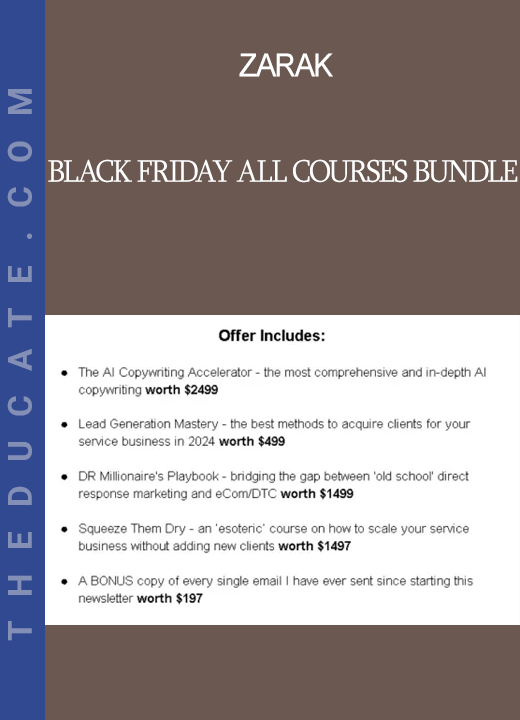 Zarak - Black Friday All Courses Bundle